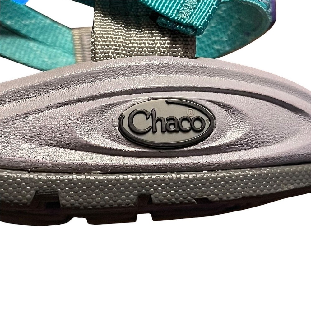 Chaco Z/Cloud X2 Womens 8 Teal Aqua Strappy Toe Loop Hiking Sandals J106622 - Picture 16 of 16